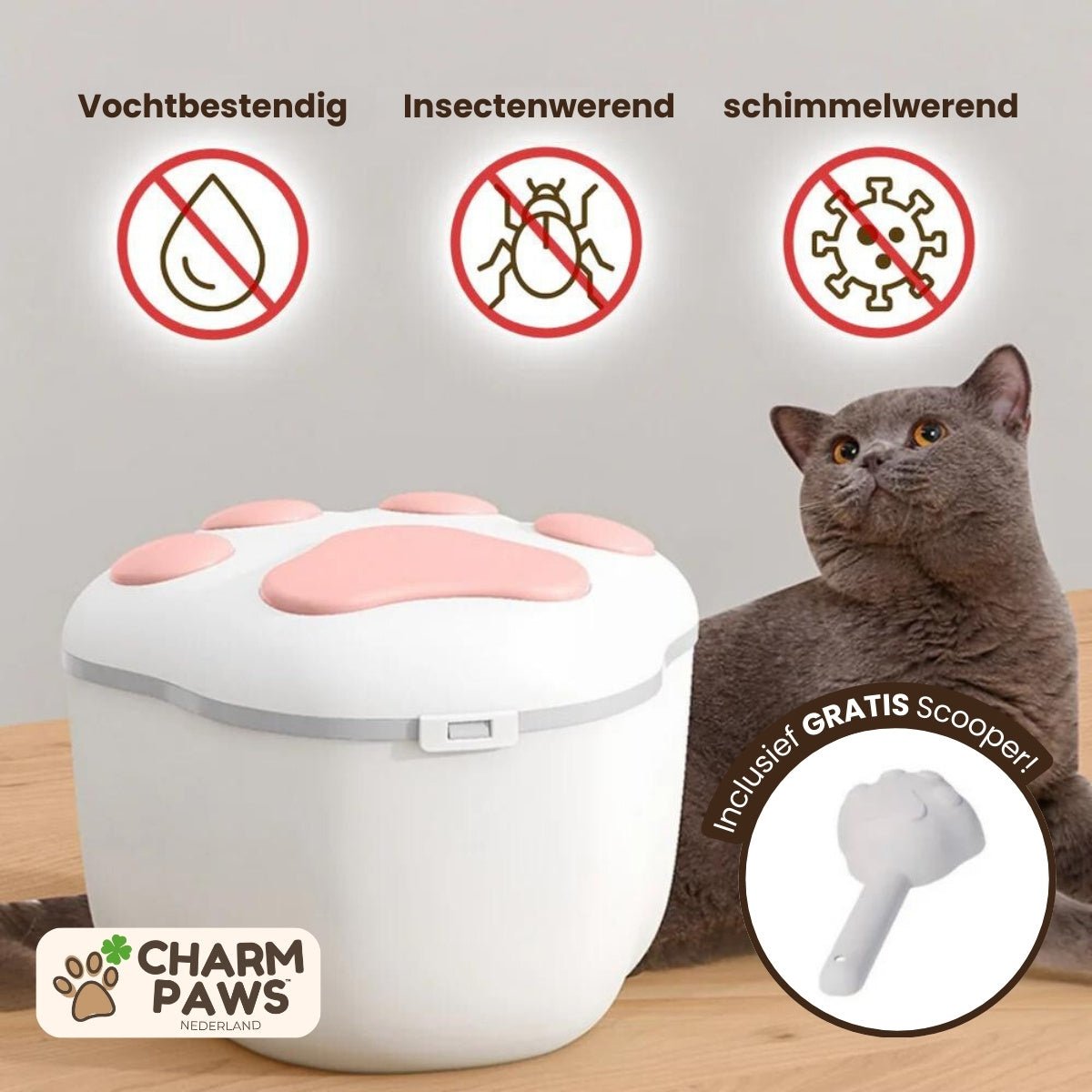 CharmPaws™ Droogvoer Vershoud - Container - CharmPaws