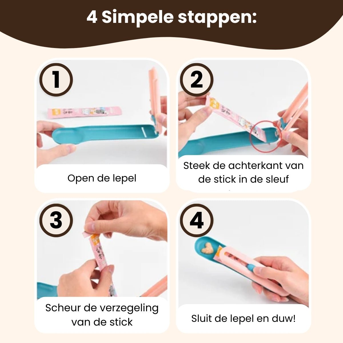 CharmPaws™ Katten Snacks Squeeze Lepel - CharmPaws