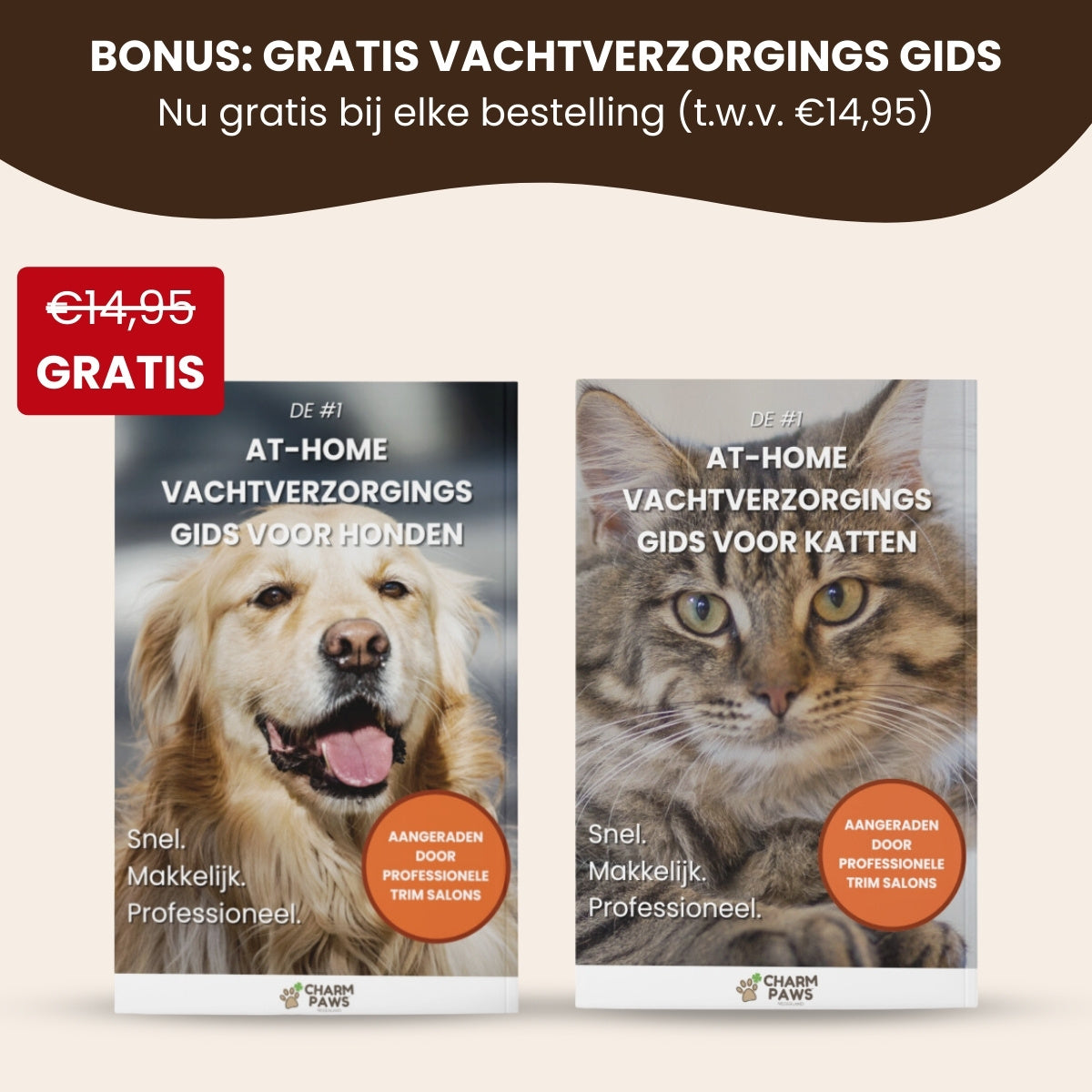 CharmPaws® Steami Pro - Professionele Vachtverzorgings Borstel voor Huisdieren