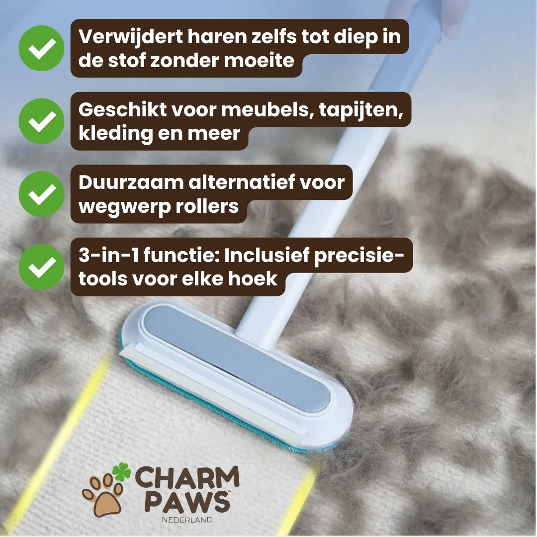 CharmPaws™ MultiSwipe Pro - 3-in-1 Huisdierhaar Verwijderaar