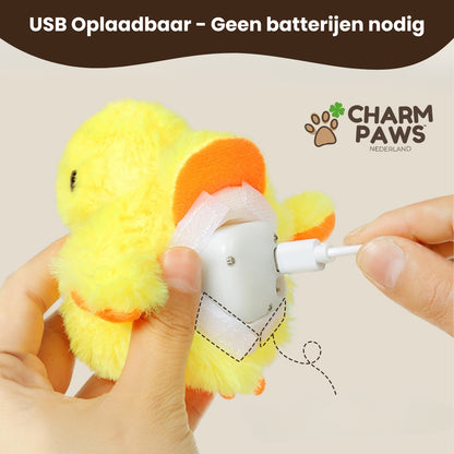 CharmPaws® Realistische Simulatie Vogel voor Katten - Eend (Flappert + Kwaakt)