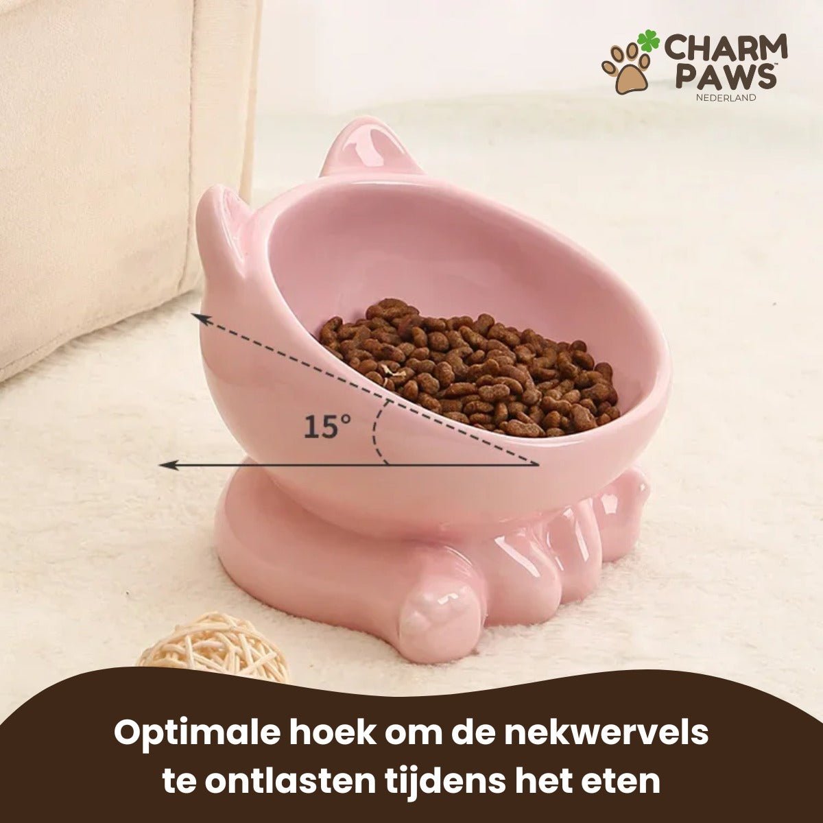 CharmPaws™ Keramische Katten Voerkom - CharmPaws