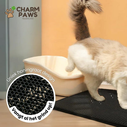 CharmPaws™ XL Kattenbak Mat - CharmPaws