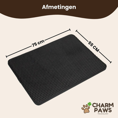 CharmPaws™ XL Kattenbak Mat - CharmPaws