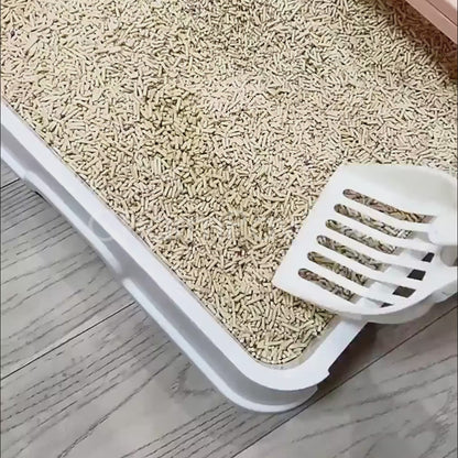 2-in-1 Kattenbakschep met Container